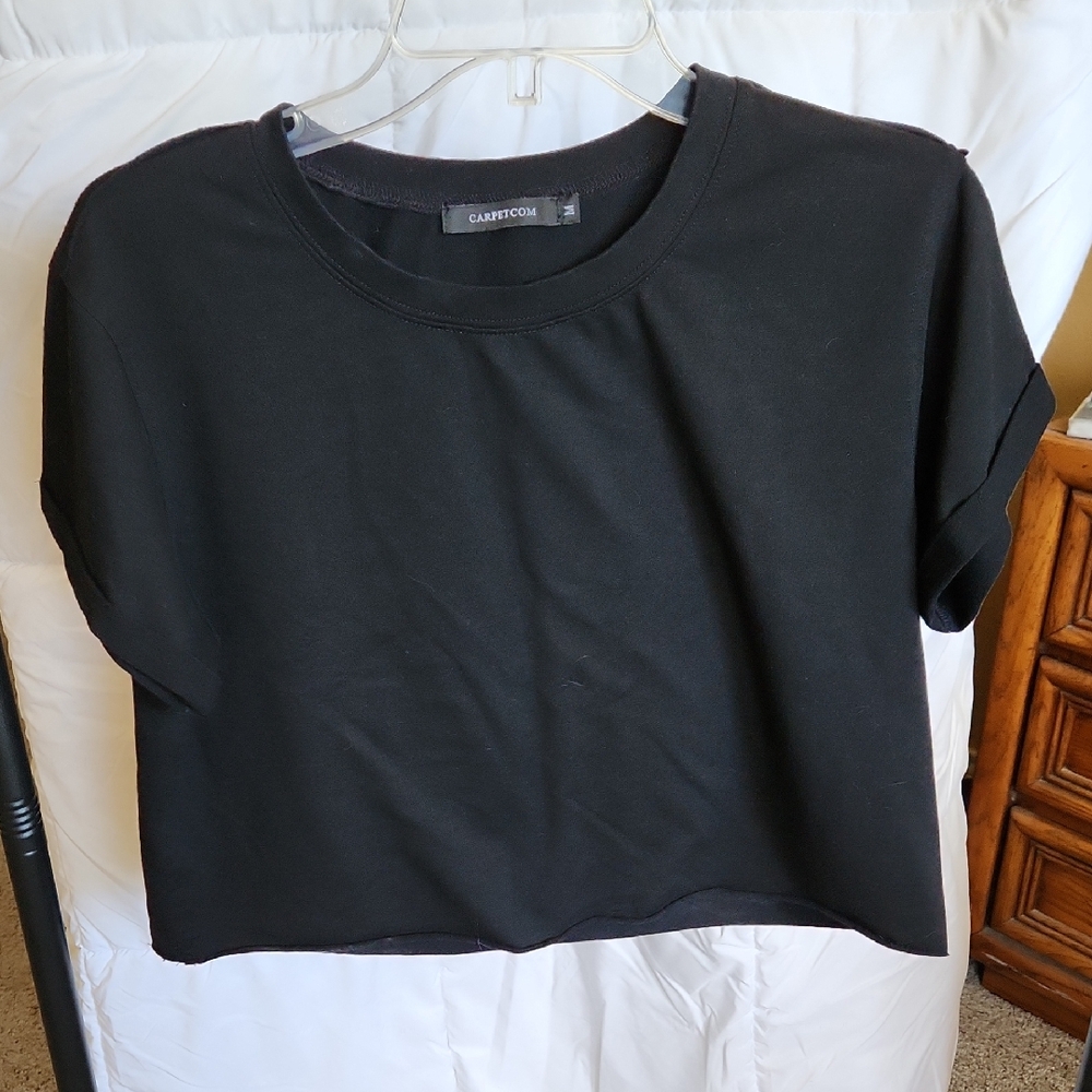 Black and White Crop Top Boxy Style